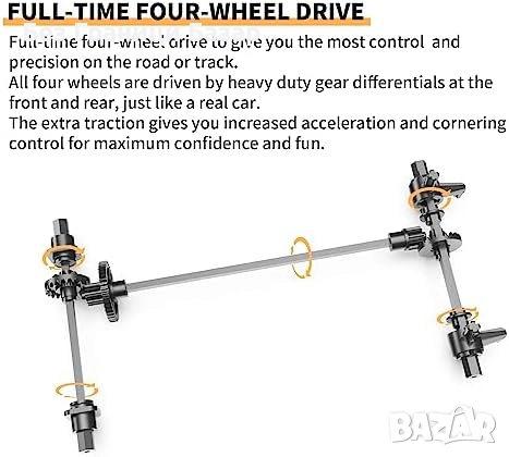 Нова играчка RC Полицейска дрифт кола 1:14 4WD с LED фарове и две батерии, снимка 6 - Коли, камиони, мотори, писти - 52581576