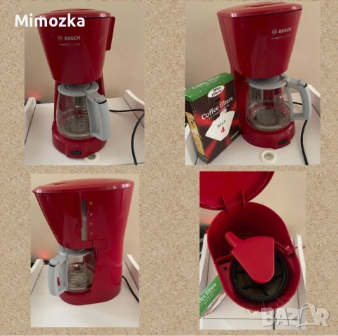 Червена кафемашина на Bosch за шварц кафе!