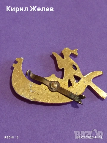 Винтидж брошка Гондола ВЕНЕЦИЯ рядка за КОЛЕКЦИЯ 53473, снимка 4 - Други ценни предмети - 53366033