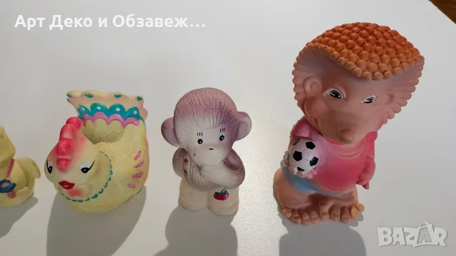Ретро Съветски гумени играчки-комплект 4 бр., снимка 3 - Музикални играчки - 56272839