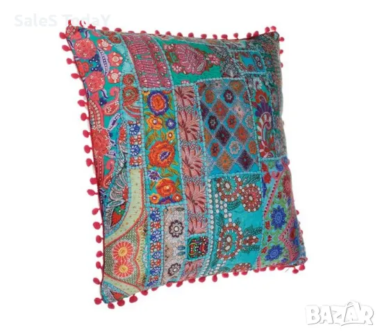 Декоративна възглавница, Pom Pom, 45x45x10cm, снимка 2 - Възглавници - 49002792