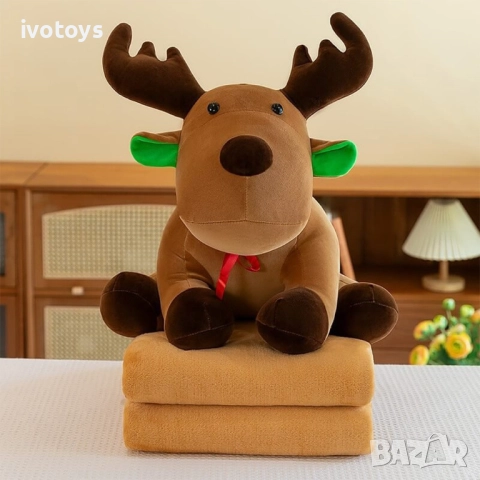 Плюшена играчка 55см, с одеяло 105x160см, снимка 2 - Плюшени играчки - 52268499