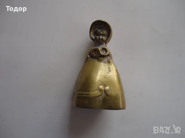 Старинна бронзова фигурка фигура пластика жена , снимка 3 - Колекции - 47410515