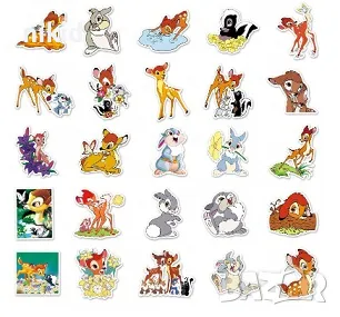 50 бр Бамби сърничката сърничка сърна самозалепващи лепенки стикери за украса декор, снимка 9 - Други - 46368863