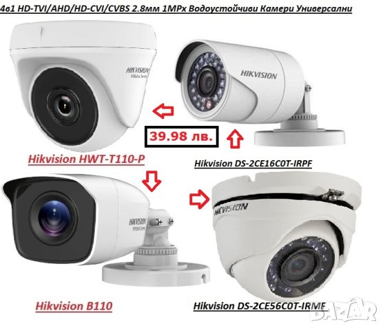 HD CCTV Камери Вандалоустойчиви Камери Водоустойчиви Камери Охранителни Камери за Видеонаблюдение, снимка 9 - Комплекти за видеонаблюдение - 41371894