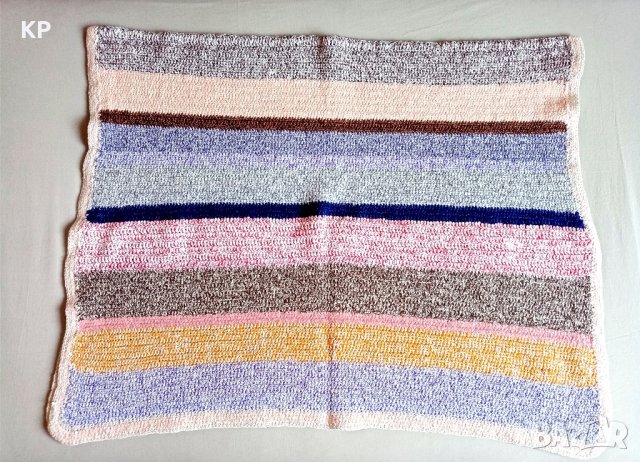 Ръчно плетено памучно одеяло, снимка 5 - Олекотени завивки и одеяла - 42078956