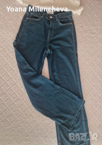 ОКЛАХОМА Varsity тениска в комплект с широки тъмно сини дънки, снимка 3 - Дънки - 53771822