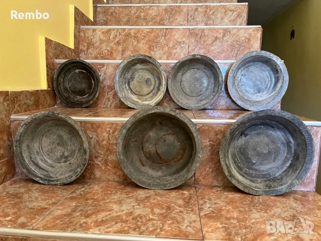 Комплект 7 броя медни/ бакърени тасове, снимка 3 - Антикварни и старинни предмети - 50909071