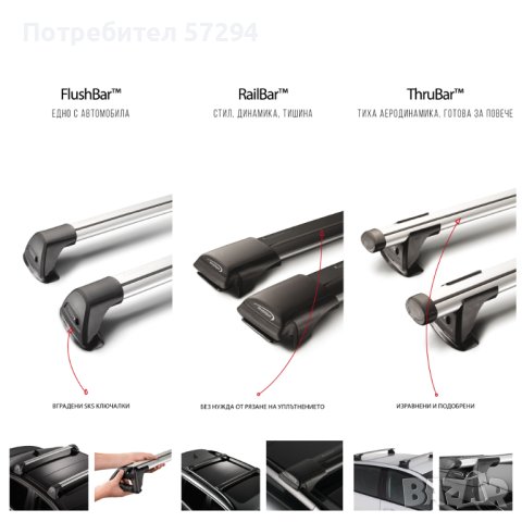 Напречни греди + Монтажен комплект +заключване Yakima Thrubar, снимка 3 - Аксесоари и консумативи - 41877198