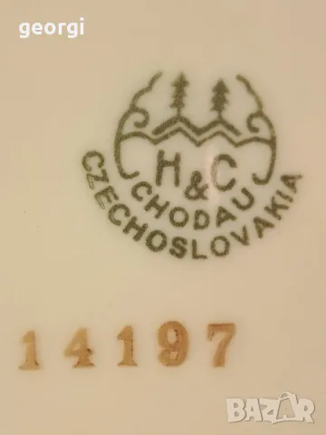 чешки порцеланов чайник H&C Chodau   22/6, снимка 5 - Сервизи - 49251797