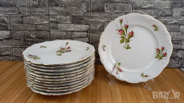 Сервиз за хранене с рози - Johann Haviland, снимка 4 - Сервизи - 49680084