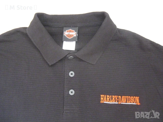 Harley Davidson мъжка тениска с яка XL размер, снимка 5 - Тениски - 51223400