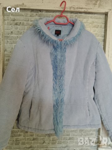 Меко синьо яке Л, снимка 2 - Якета - 39668222