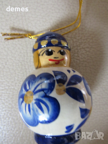 Сет 6 коледни играчки за елха -матрьошки, снимка 8 - Декорация за дома - 52880232