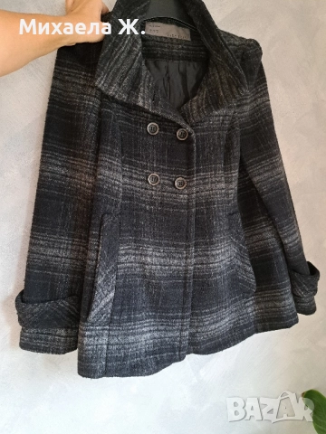 Вълнено палто Zara S размер , снимка 4 - Палта, манта - 52365315