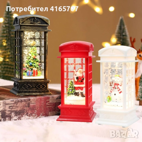 Коледна снежна лампа с LED светлина – празнична магия за уютен дом и топъл коледен дух, снимка 5 - Декорация за дома - 52815917