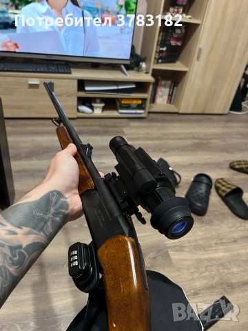 ПРОДАВАМ ИЖ 18 7.62х39 С ОПТИКА ЦИФРОВ НОЩЕН ПРИЦЕЛ 50 мм, снимка 5 - Ловно оръжие - 52308984