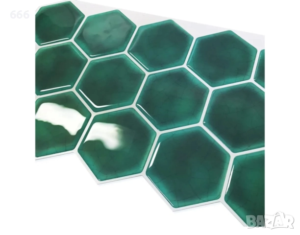 3D самозалепващи се стенни плочки за кухня, баня (10 листа), снимка 4 - Други - 52912867