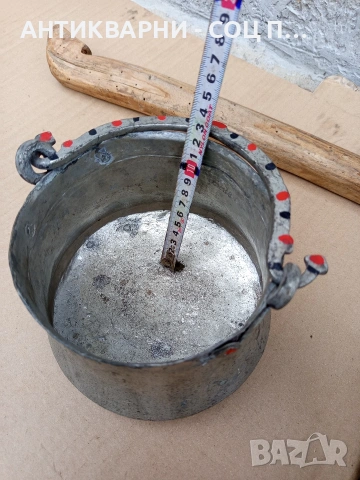 Комплект Соц Стара Ръчно Ковани Малки Медни Менчета С Кобилица. Номер 521., снимка 15 - Антикварни и старинни предмети - 53224988