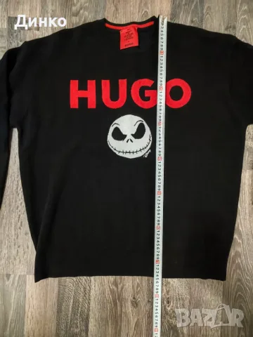 Черен пуловер Hugo, снимка 2 - Пуловери - 56364257