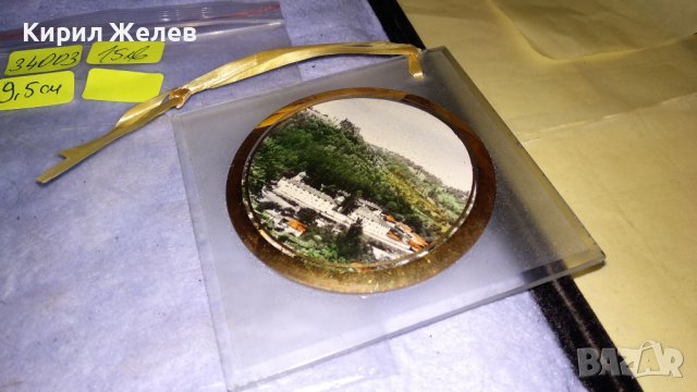 ЖИВОПИСЕН ИЗГЛЕД - МАНАСТИР в ГОРАТА ФОТОГРАФИЯ СТЪКЛЕН РЕЛИГИОЗЕН СУВЕНИР 34003, снимка 5 - Декорация за дома - 38883907