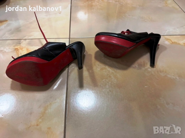 Подарявам - Дамски летни затворени обувки на ток номер 35 стелка 22см. ток 11см., снимка 3 - Дамски обувки на ток - 53598624