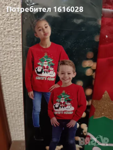 Коледна блуза р.134/ 140, снимка 2 - Детски Блузи и туники - 48496175