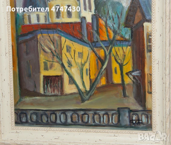 Стоян Домусчиев маслени бои картина пейзаж, снимка 5 - Картини - 53643570