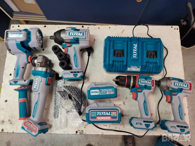 Гайковерт,перфоратор, ъглошлаиф,зарядно ,батерии-тотал, снимка 2 - Винтоверти - 52319114