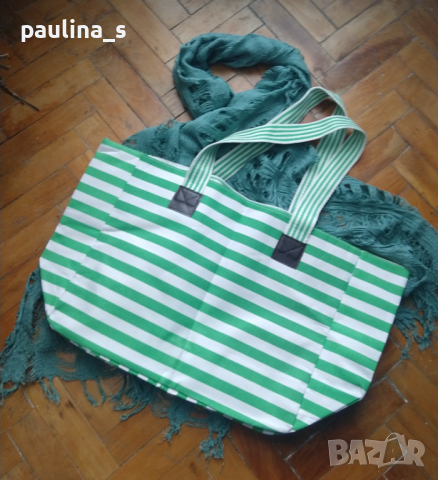 Чанта за плаж или за покупки с подарък шалче , снимка 2 - Чанти - 36164923