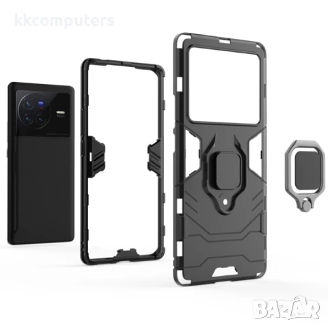 vivo X80 5G Удароустойчив Ring Holder Калъф и Протектор, снимка 12 - Калъфи, кейсове - 50741591