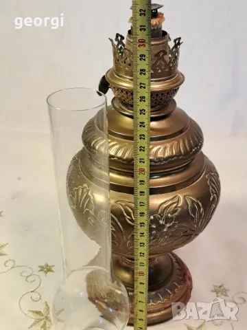 Стара месингова газена лампа  7/2, снимка 11 - Антикварни и старинни предмети - 49778904