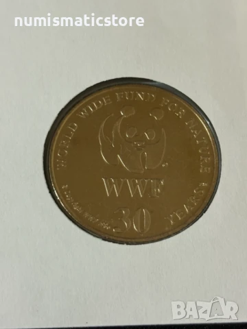 Сейнт Винсент и Гренадини 1986 - Гулдова амазона , папагал - 30 години WWF медал – Numisbrief, снимка 4 - Нумизматика и бонистика - 51387907