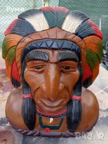 Стара дървена маска, снимка 2 - Други ценни предмети - 42222577