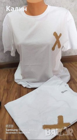 Памучни дамски тениски с гумирано лого - два цвята - 24 лв., снимка 3 - Тениски - 44289384