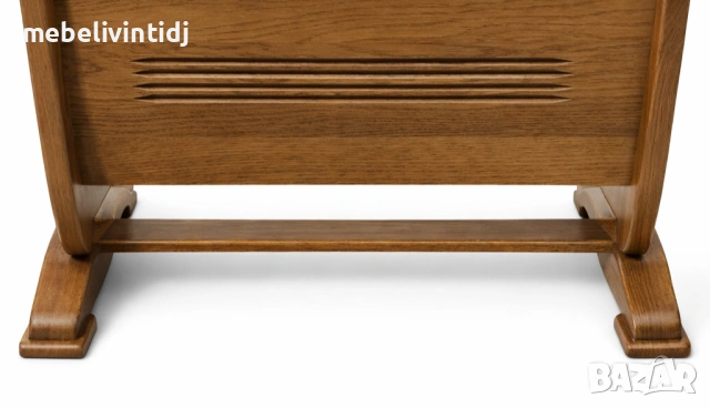 Практична дървена масичка с вградена поставка за вестници, снимка 3 - Шкафове - 53645842