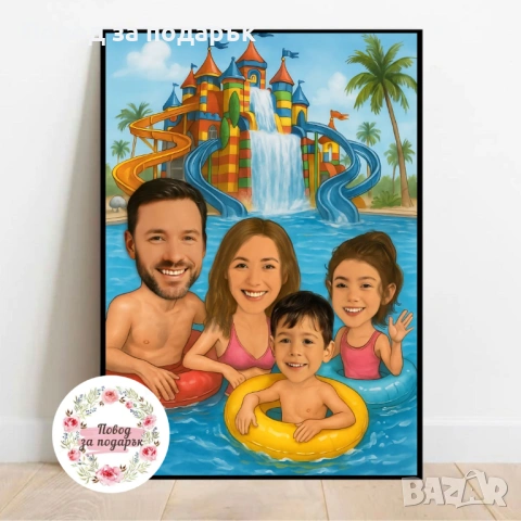 Дигитална карикатура за семейство или колеги , снимка 6 - Картини - 53467429