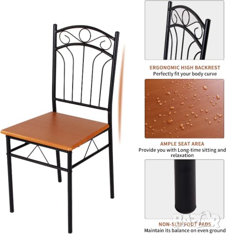 Комплект трапезна маса и 4 стола 10FJHYDS02TK, снимка 7 - Маси - 41649867