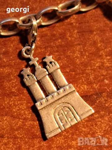 сребърна гривна Thomas sabo Charm club със 5 талисманчета , снимка 16 - Гривни - 52591377