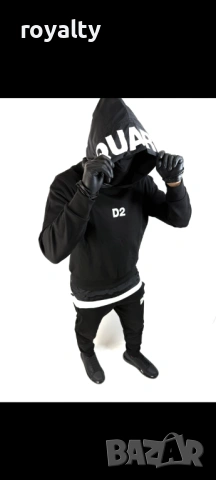 DSQUARED2 Нов Мъжки Черен Екип , снимка 3 - Спортни дрехи, екипи - 53698741