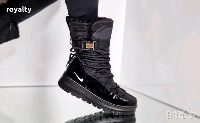 Nike Дамски Черни Зимни Апрески с Вата Найк , снимка 2 - Дамски апрески - 52932862