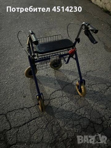 Триколесен ролатор с кошница и спирачки – стабилен и практичен, снимка 4 - Ролатори - 52496953