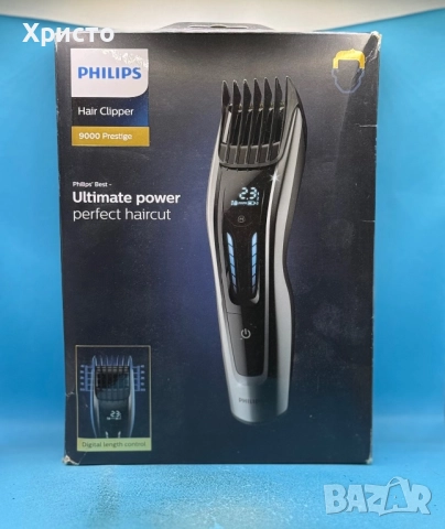 НОВО!!! Машинка за подстригване Philips HC9450, титаниева, 400 дължини, 41 мм, безжична , снимка 2 - Машинки за подстригване - 51520466