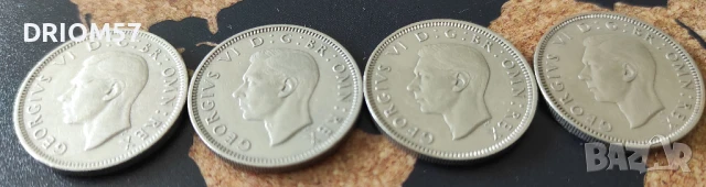 Монети Великобритания -4 бр› Крал Джордж VI(1948-51), снимка 2 - Нумизматика и бонистика - 49180311