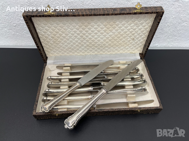 Комлект посребрени ножове - Solingen. №5216, снимка 1 - Антикварни и старинни предмети - 44790809
