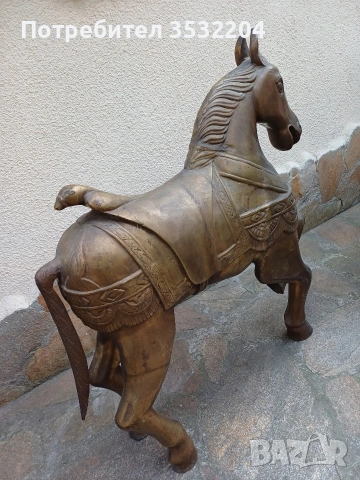 Голям бронзов кон, снимка 6 - Антикварни и старинни предмети - 53800921