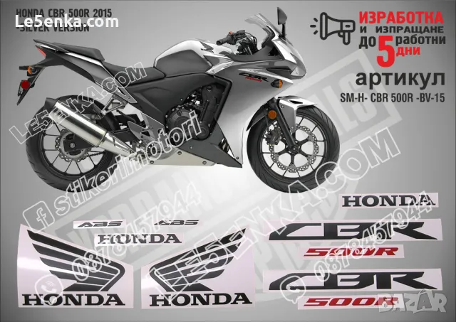 HONDA CBR 500R 2023 - GREY VERSION стикери, снимка 4 - Аксесоари и консумативи - 47739487