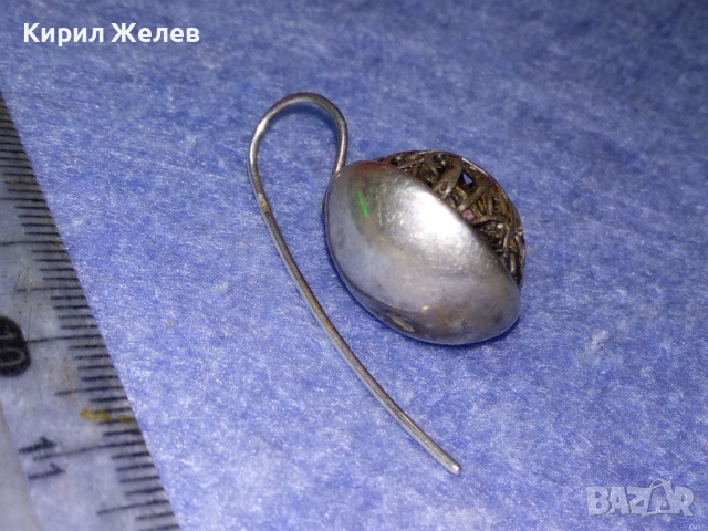 ВИНТИДЖ АРТ СРЕБЪРНА ОБЕЦА ЛАКИРАНО СРЕБРО 925 МАЙСТОРСКА АЖУРНА РЪЧНА ИЗРАБОТКА 43337, снимка 8 - Обеци - 44722350