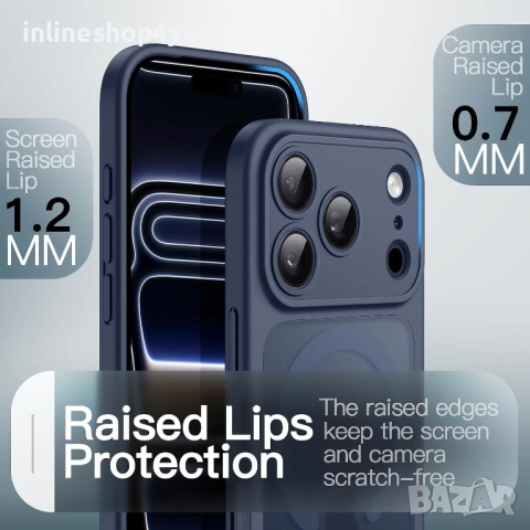 Матов MAGSAFE Кейс за Apple iPhone 17 Pro / Max, снимка 5 - Калъфи, кейсове - 52554217