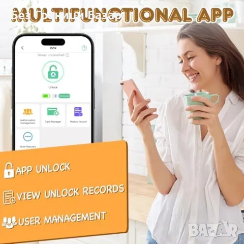 Нова Скрита магнитна Smart ключалка за шкаф чекмедже RFID Bluetooth NFC, снимка 9 - Заключващи механизми, брави и катинари - 55957127